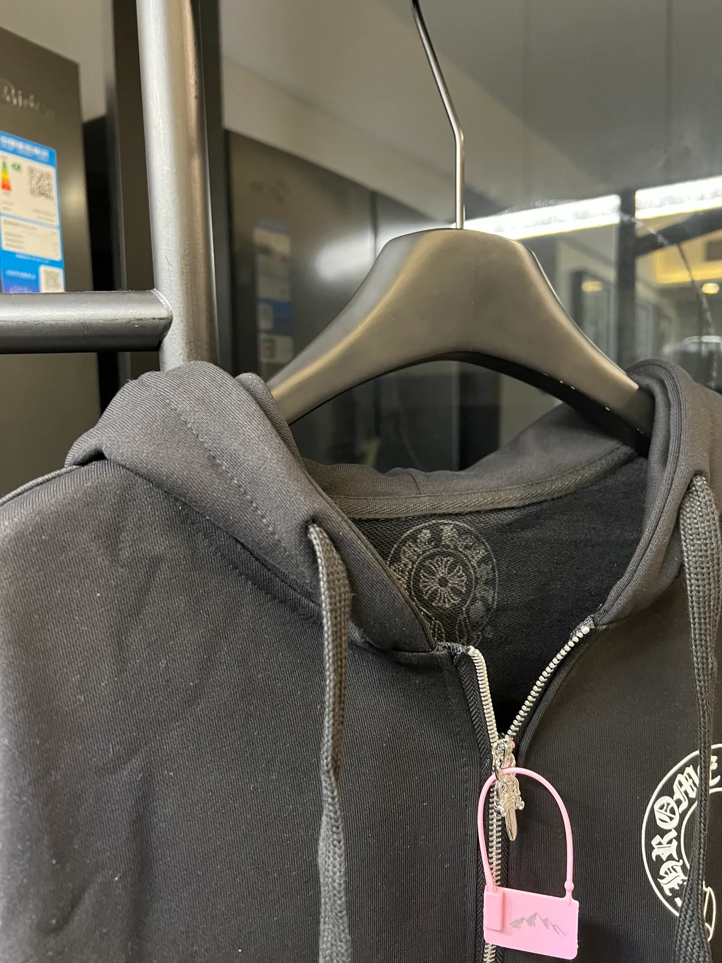 P280 [next day] CHROME HEARTS/Chrome Heart CH 25Ss Miami limited horseshoe hooded zipper jacket (black), same style for men and women, versatile and easy to match Size: s m l xl Detailed sizes can be found in Figure 9
